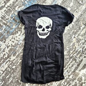 Skull Cashmere cashmere blend graphic print mini dress